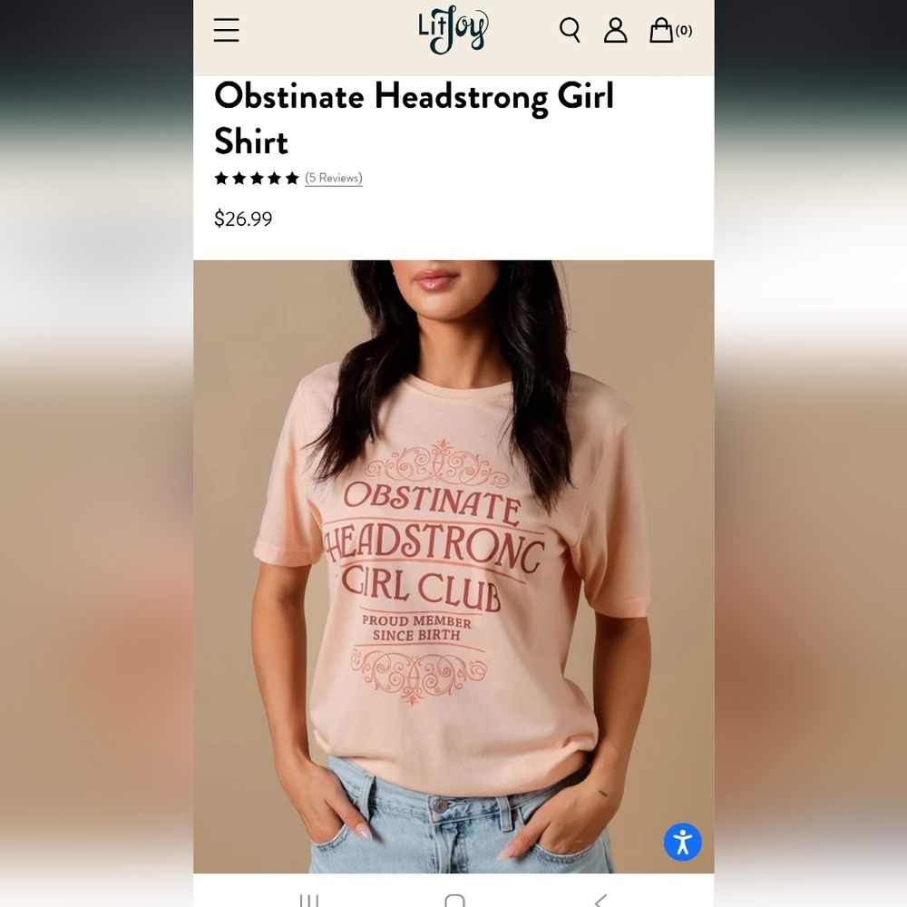 NWT Litjoy "Obstinate Headstrong Girl" 2X